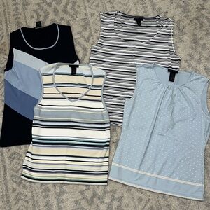 THE LIMITED - 4 pack dress tanks - GREAT condition! 3 Large/1!Medium (fits L)